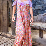 Robe longue Riva en soie Liberty