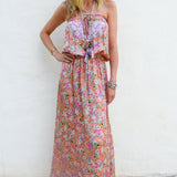 Robe longue Rimini en soie Liberty