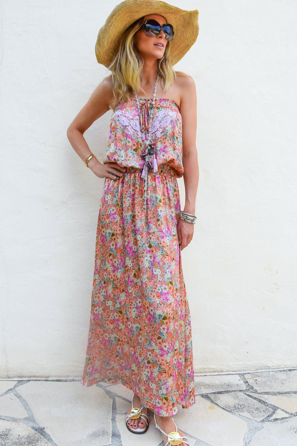 Rimini Long Dress in Liberty Silk