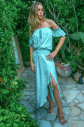 Rolling Long Dress in Silk Heart