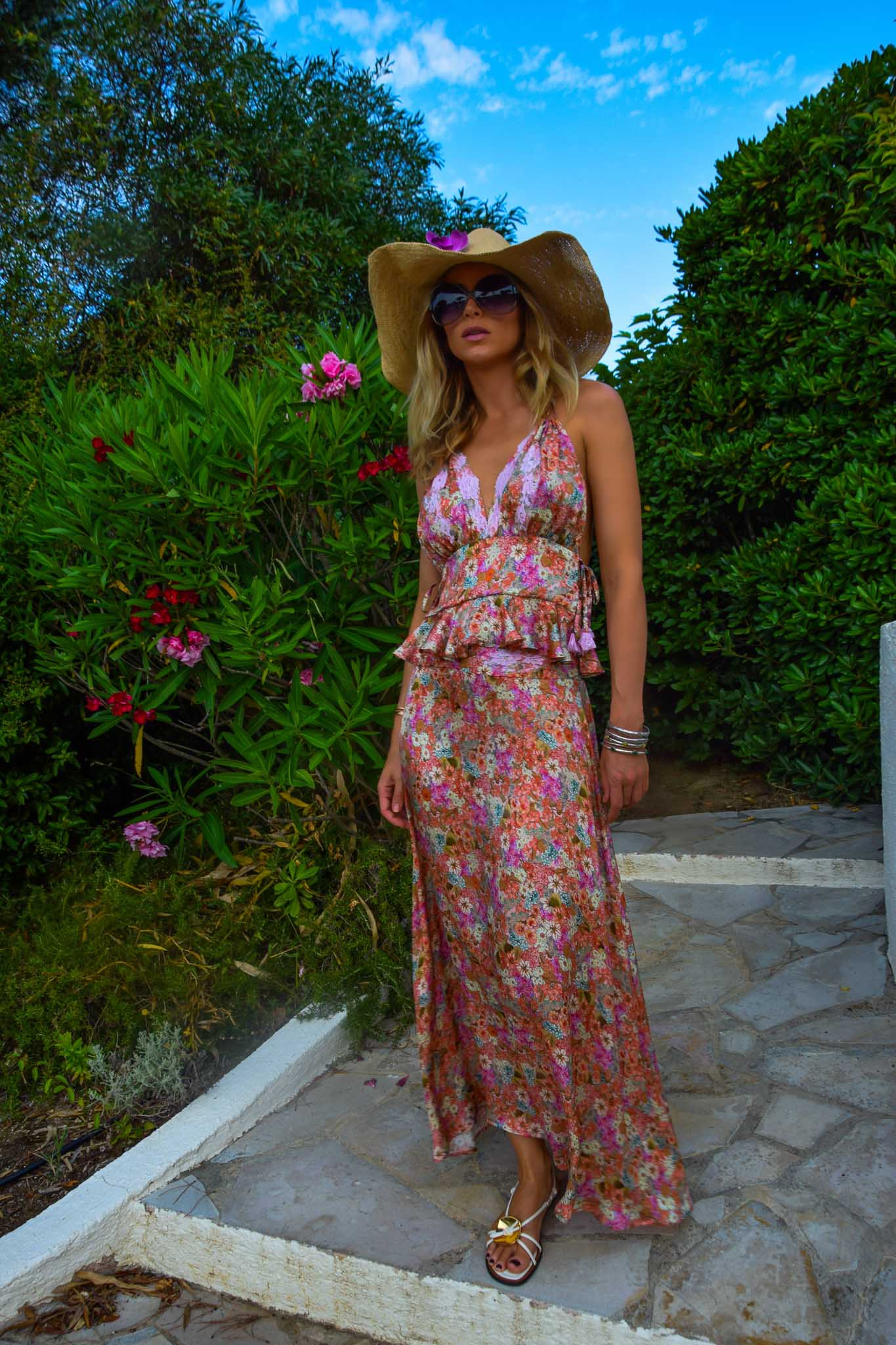 Long Skirt Mia in Liberty Silk - Vanita Rosa