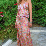 Jupe longue Mia en soie Liberty