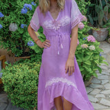 Mandy Long Dress in Linen