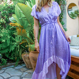 Mandy Long Dress in Silk Heart