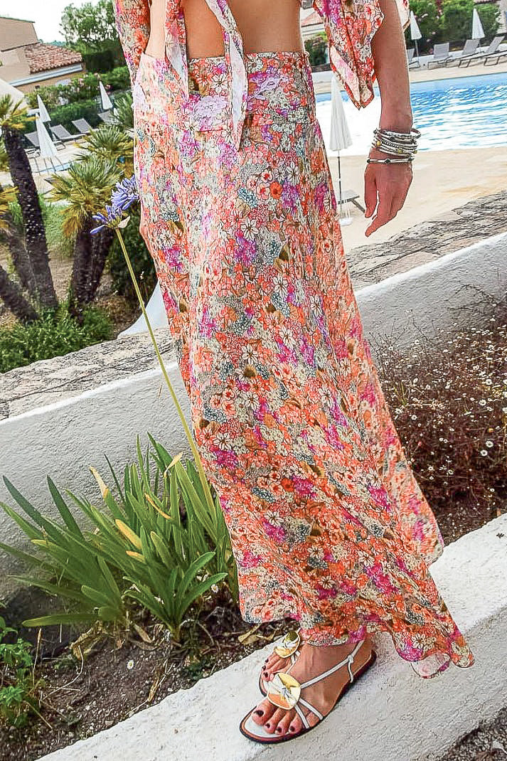 Mia Long Skirt in Liberty Silk