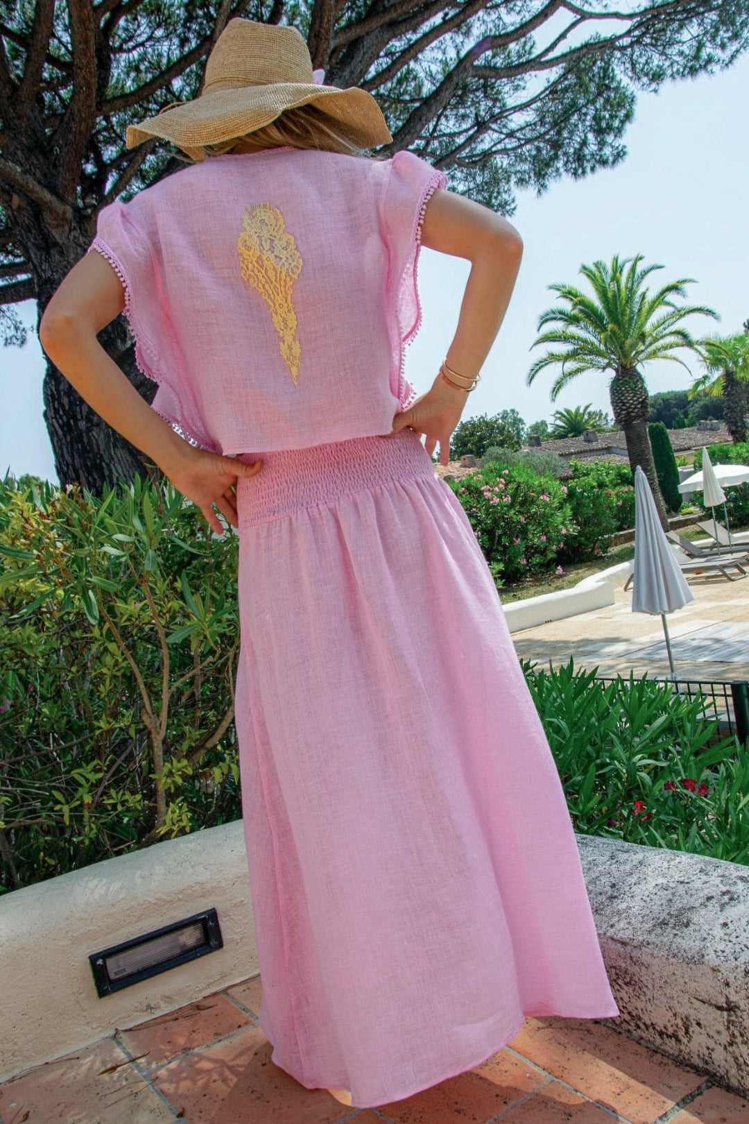 Mia Long Skirt in Linen