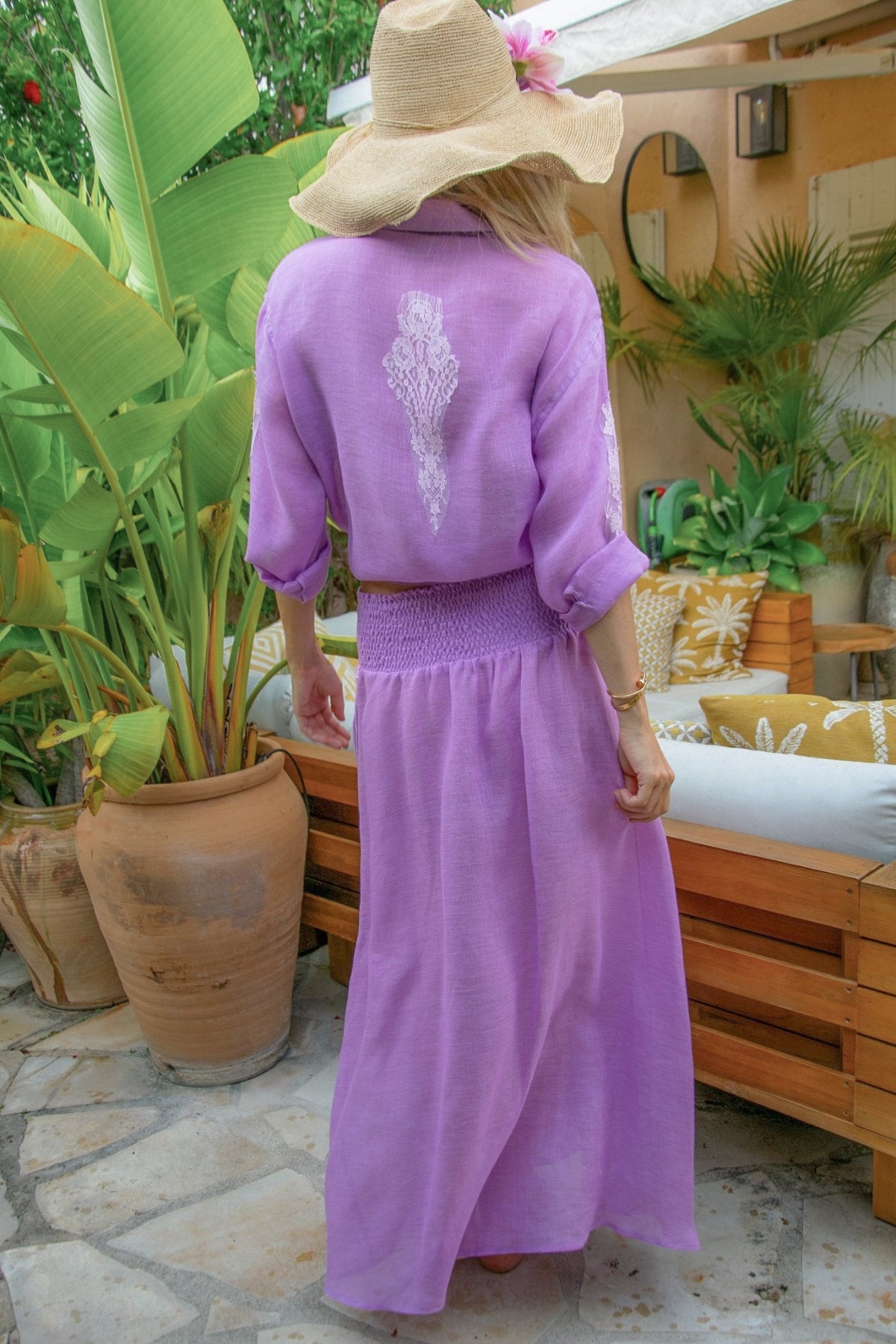 Mia Long Skirt in Linen