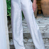 Pantalon Palazzo en Soie Cœur