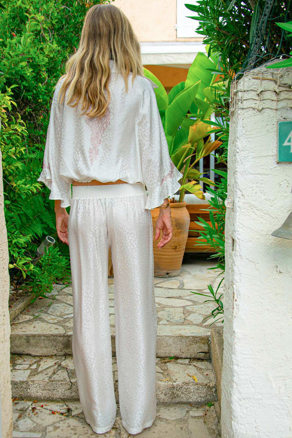 Palazzo Pants in Silk Heart