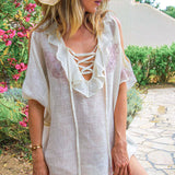 Rita Poncho in Linen