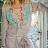 Ralie Short Dress in Linen