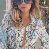 Chemise Rika en guipure blanche