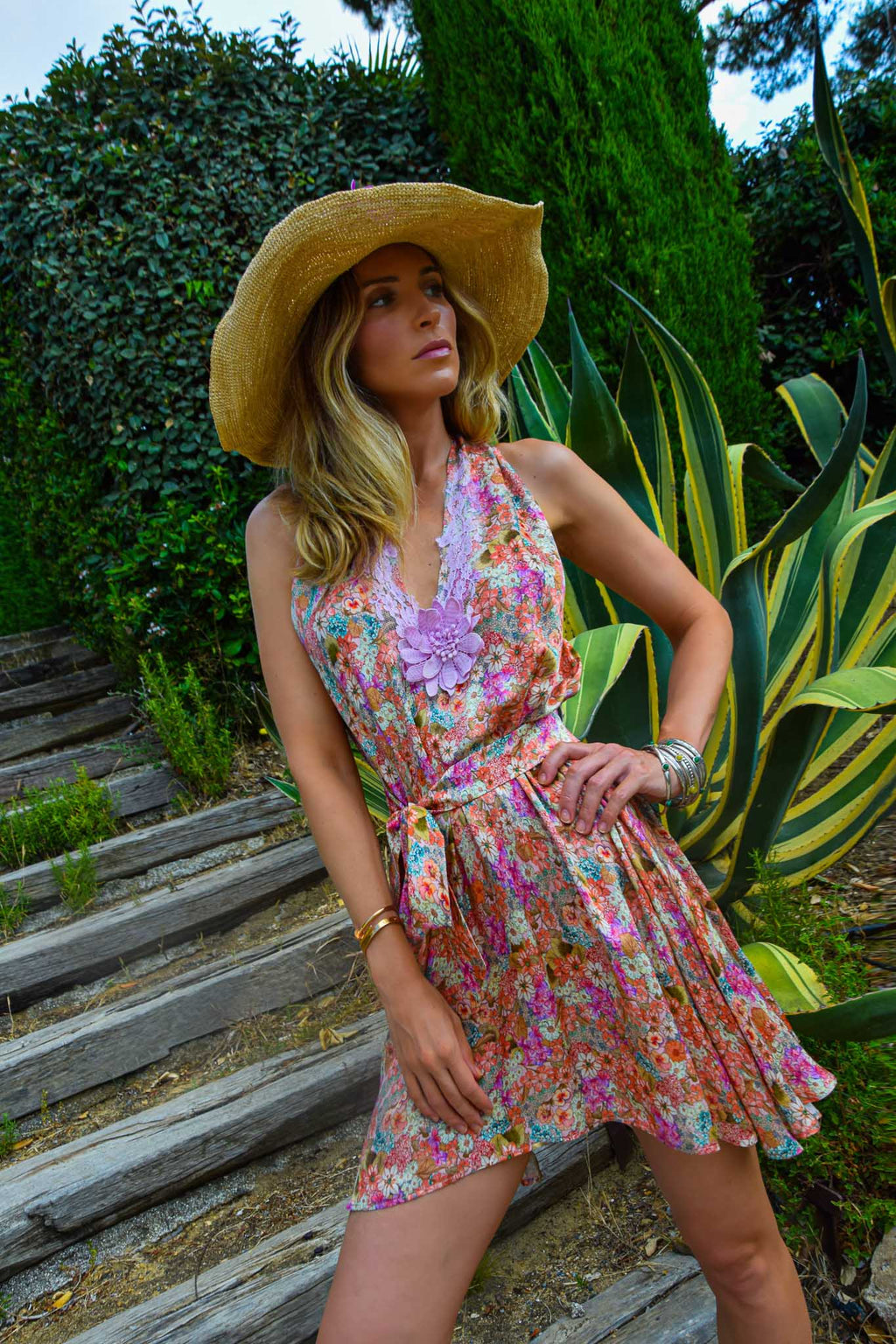 Riri Dress in Silk in Liberty Print - Vanita Rosa