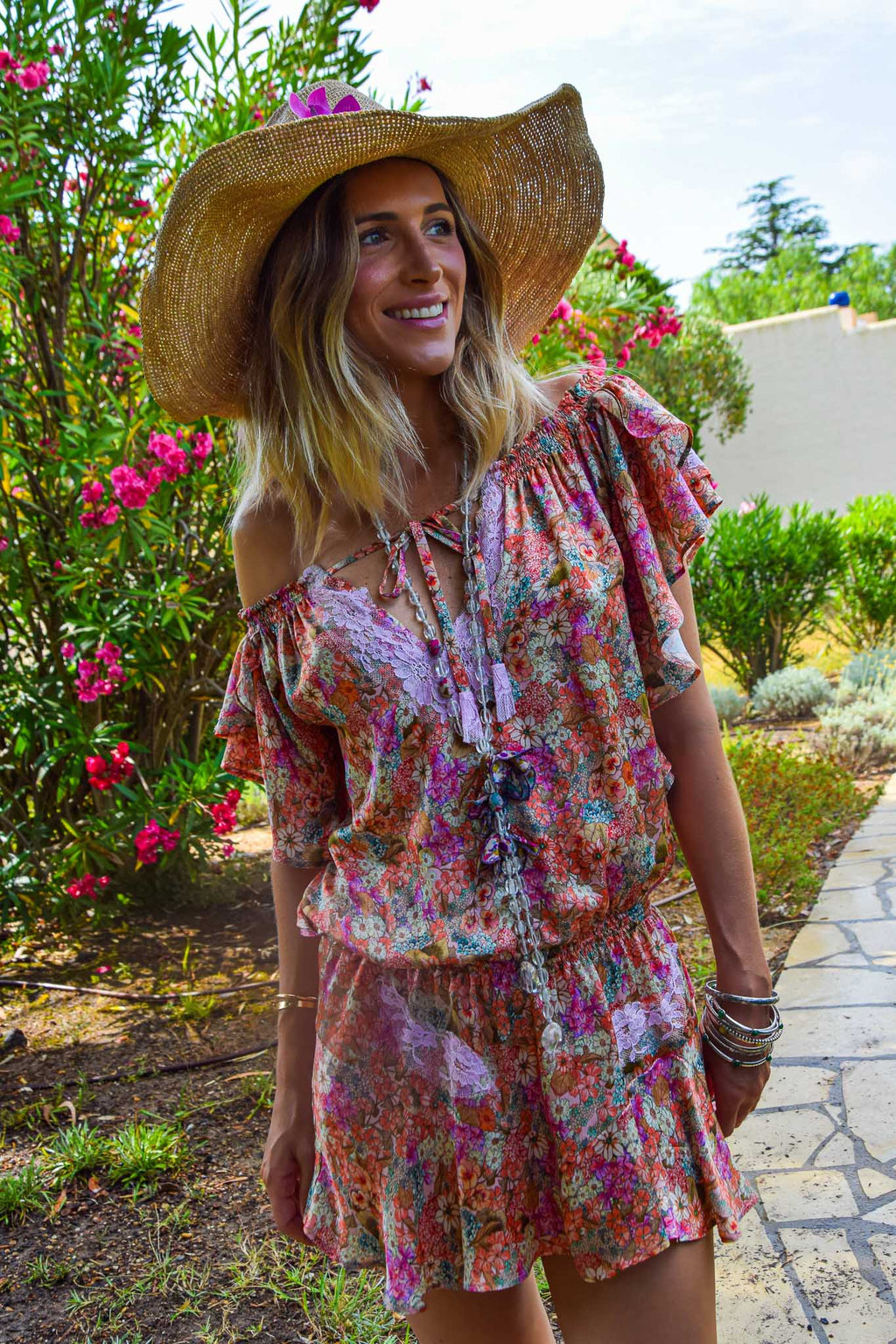 Romy Dress in Silk Liberty - Vanita Rosa