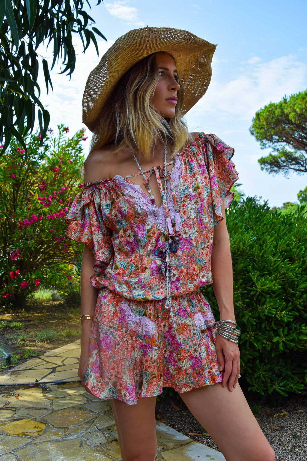 Romy Dress in Silk Liberty - Vanita Rosa