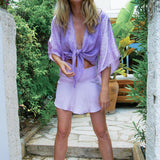 Jupe Romane en Soie Cœur