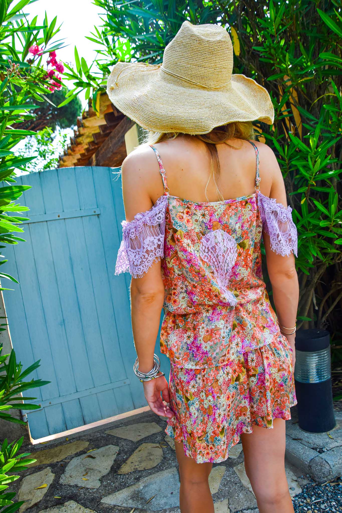 Short Skirt Romane in Silk Heart - Vanita Rosa