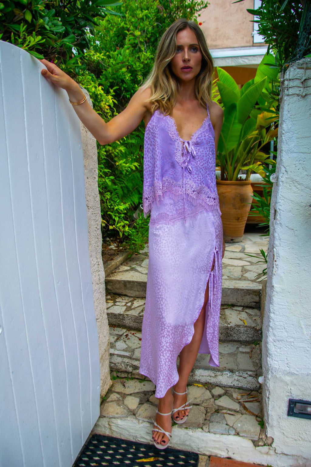 Top Richi in Lilac Silk Heart - Vanita Rosa
