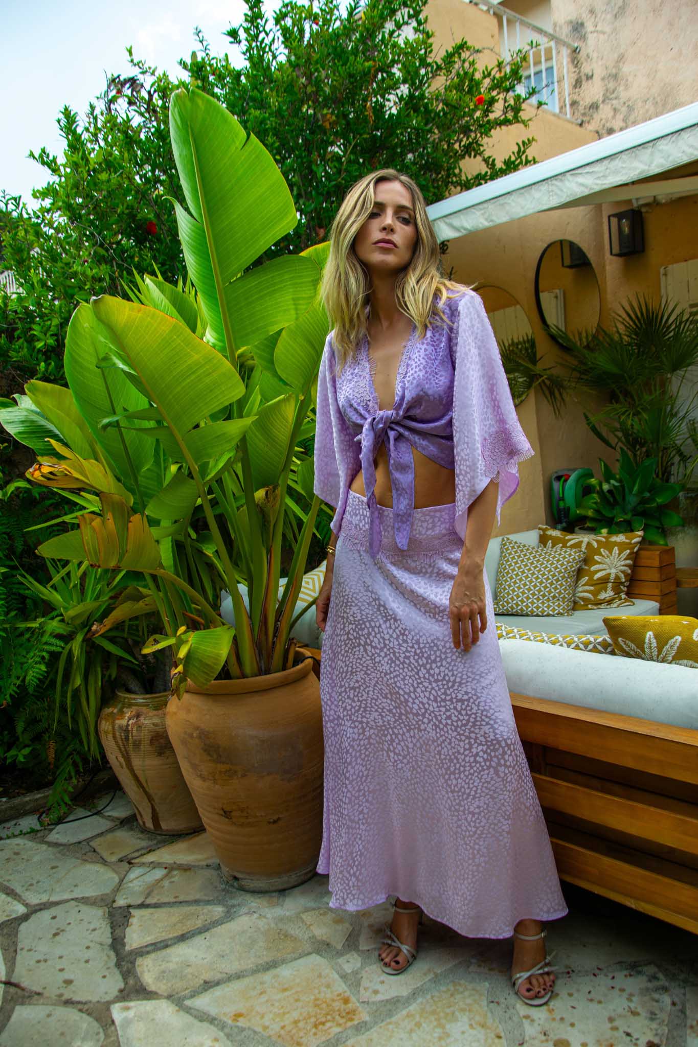 Top Ronnie in Silk Heart - Vanita Rosa