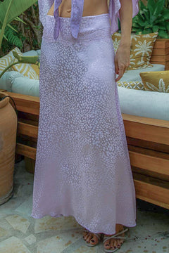 Mia Long Skirt in Silk Heart