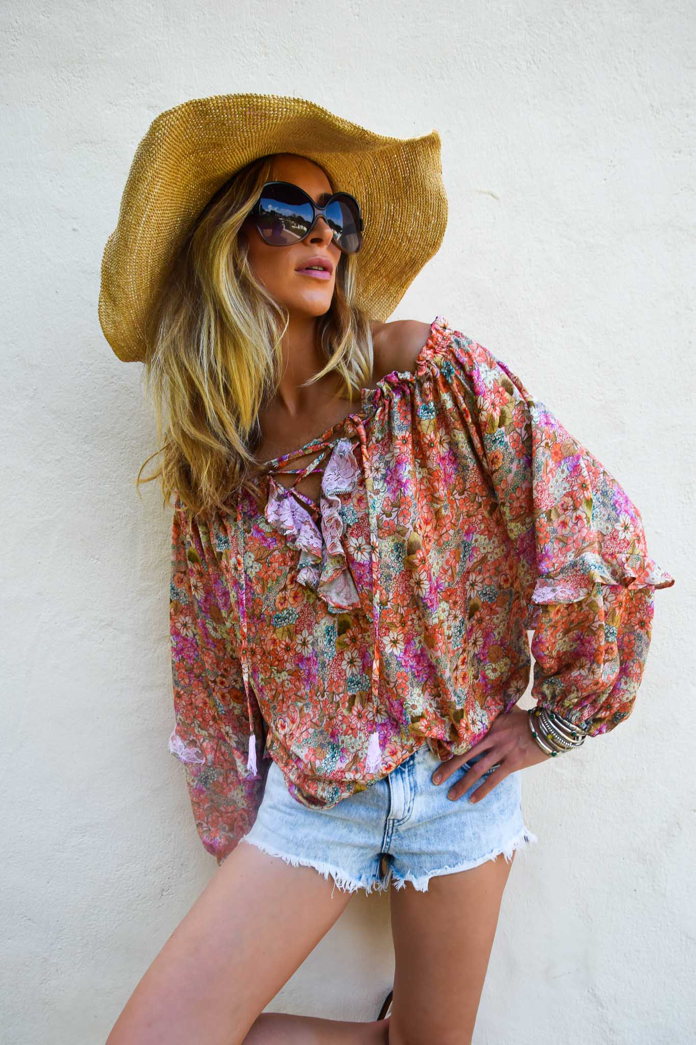 Tunic Rosana in Silk Liberty - Vanita Rosa