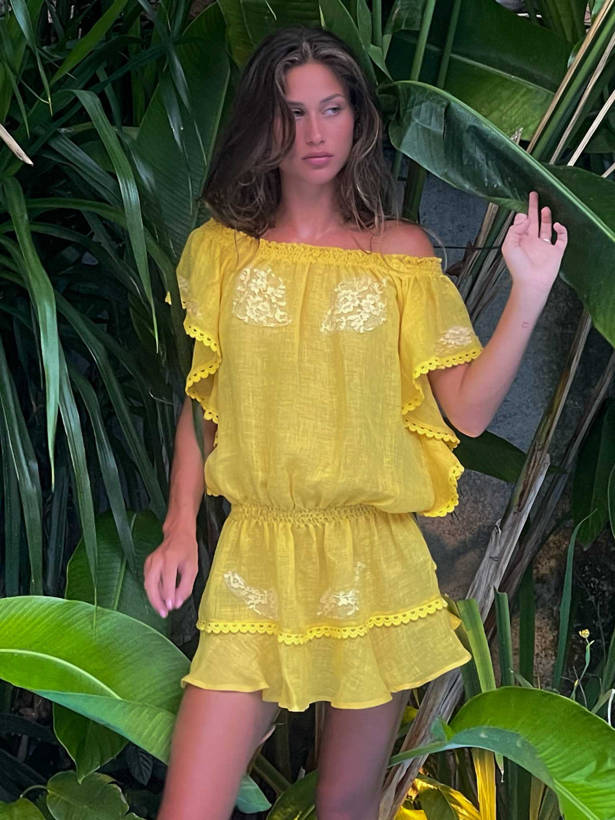 Paola Dress in Linen Dress